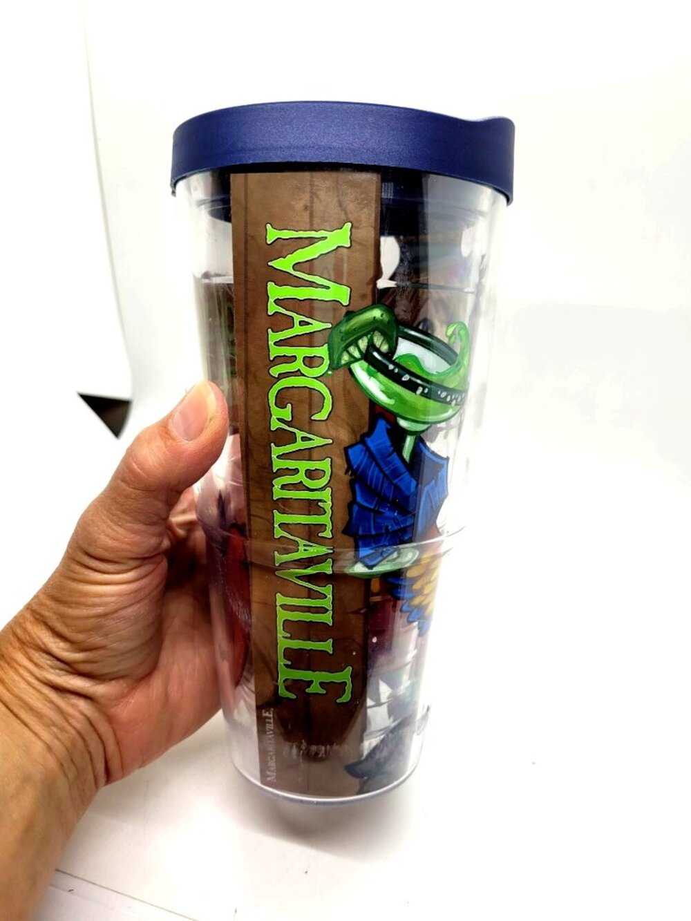 Margaritaville Tervis Tumbler Parrot Design Insulated Hot & Cold Cup 24oz